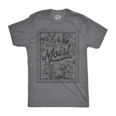 Mens Moist Floral Print T Shirt Funny Gross Word Tee