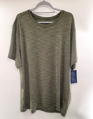 NWT 2XL Champion Double-Dry Anti-Odor Small Logo Performance T Shirt Olive Green