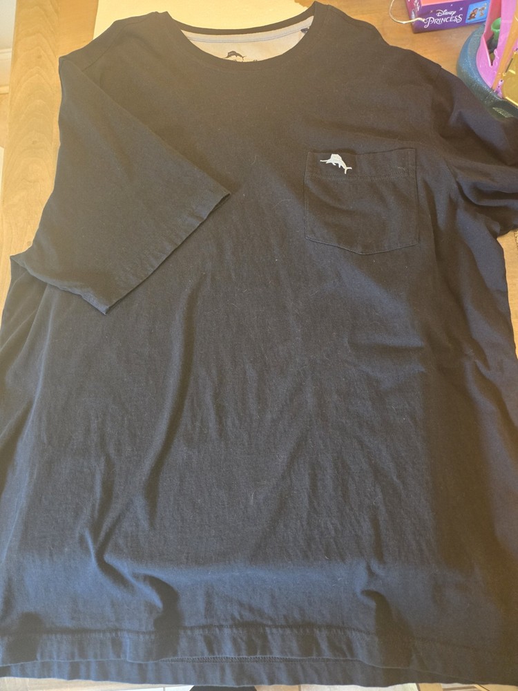 Tommy Bahama Pima Cotton T-Shirt Navy Blue Pocket Tee Mens XL