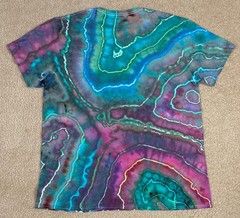 Handmade Ice Tie Dye T-Shirt XL Mens Womens Soft Cotton Blue Red Geode