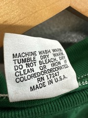 Vintage Sport-T By Stedman Shirt Mens Large Green Contrast Stitch Made USA 50/50