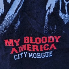 City Morgue My Bloody America XL T-Shirt Front & Back Tour Graphics,Black w/Red