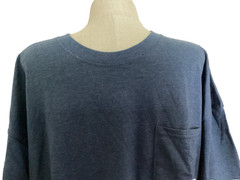 ATHLETIC WORKS Breathable Navy Short Sleeve Crew Neck Pocket T-Shirt Sz 2XL*