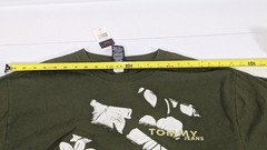 tommy hilfiger shirt men size large floral logo thrashed sleeves New vintage