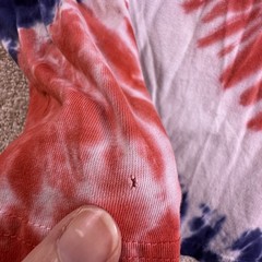 Polo Ralph Lauren Hooded T Shirt Mens L Red White Blue Tie Dye Long Sleeve Tee