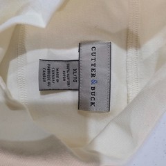 Cutter & Buck XL Mock Neck Shirt Off-White 100% Cotton Canada Minimalist Casual
