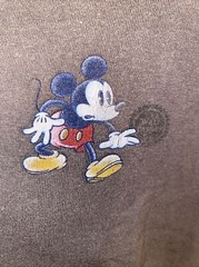 VINTAGE Disney Store Mickey Mouse Cartoon T-Shirt XL Gray Classic Movie TV