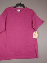 NWT MV Sport Green Recycleed Short Sleeve T Shirt Red Large Organic Cotton Blend
