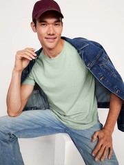 NWT Old Navy Soft-Washed Tee Curved Hem T-shirt MT Medium-Tall Pale Glass Green