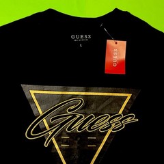 GUESS Los Angeles Men’s Short Sleeve T-Shirt Size LARGE Black 100% Cotton NEW