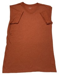 BCG Orange Short Sleeve V-Neck Ultra Soft T-Shirt Mens Size Medium