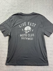 Goodfellow & Co Shirt Mens Large Gray Skull Graphic Standard Fit T-Shirt