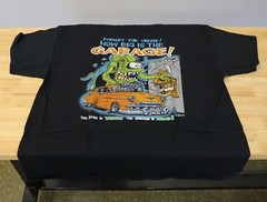 Men’s Ed Big Daddy Roth Rat Fink How Big Garage Black Cotton T-Shirt M-3XL RFB8