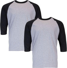 Men’S Heavy Cotton 3/4 Raglan T-Shirt, Style G5700, 2-Pack