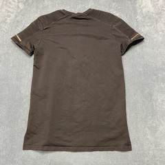 Project X Paris T-Shirt Mens Medium Black Short Sleeve Pleated Shoulder Detail