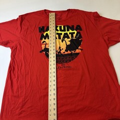 Disney Lion King Shirt Mens 3XL Red Hakuna Matata Timon Pumbaa Simba Graphic Tee