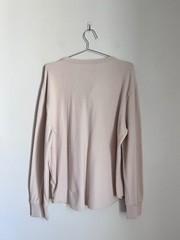 Madewell Men’s Thermal Henley Tee in Harvest Moon (Cream) Size MEDIUM