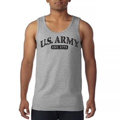 US Army Strong Tank Top Military Veteran DD 214 Patriotic Licensed Men’s Top