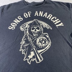 Sons of Anarchy Shirt Mens 2XL Black Reaper Crewneck Tee FX TV Show Graphic