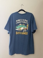 Delta Pro Weight XL Blue Fish Fishing Graphic Print Crew Neck Short Sleeve Tee