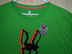 Psycho Bunny Men’s 7 XL Twitch Green Short Sleeve Shirt Graphic Print