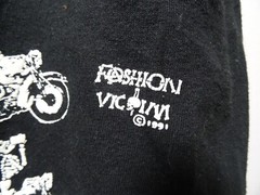 Vintage Fashion Victim T Shirt Large 90s AOP Sex Motorcycle Humor Tee