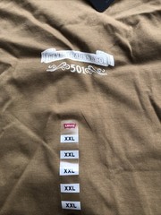 Men’s Levi’s 501 Graphic Relaxed Fit S.S. Lt. Brown Tee XXL. NWT.