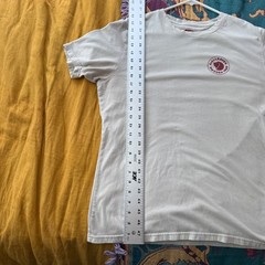 Fjallraven Mens 1960 Logo Graphic T-Shirt Cream Beige Short Sleeve Size L