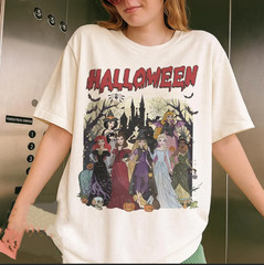 Disney Princesses Halloween T-shirt Halloween On Main Street Unisex