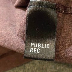 Public Rec T-Shirt Mens L V-Neck Short Sleeve Heather Burgundy Pima Tencel