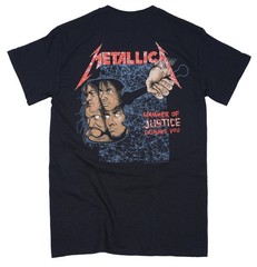 Official Metallica T Shirt And Justice For All Black New