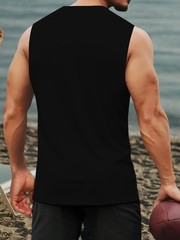Men’s Tank Tops Sleeveless Quick Dry Polyester Solid Color Summer Beach Sports