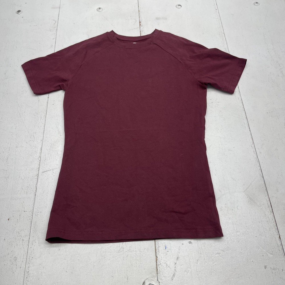 Tailored Athlete Shirt Mens XS Red Muscle Fit Stretch Tee Tagless Basic Crewneck