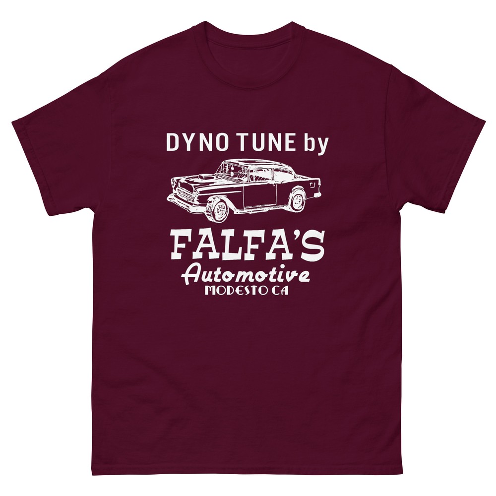 FALFA’S AUTOMOTIVE T SHIRT AMERICAN GRAFFITI 55 CHEVY GASSER TWO LANE BLACKTOP