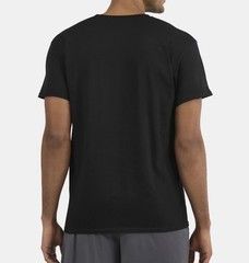 ATHLETIC WORKS Rich Black Breathable Cotton Short Sleeve Crew Neck T-Shirt 2XL