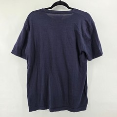 Collars & Co Cotton Silk T-Shirt Men’s Large Navy Blue Luxury Touch Minimalist
