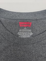 Levis T-Shirt Mens Large Gray Solid Cotton Blend Tee.#45428