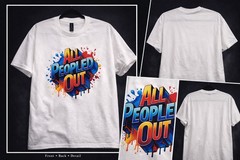 Unisex Graphic White T-Shirt with Colorful Design