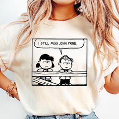 I Still Miss John Prine T-Shirt | Peanuts Style Comic Tee, Music Lover Shirt