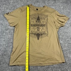 Vintage District T Shirt Mens Large Beige No Bull Earnhardt Graphic Print Cotton