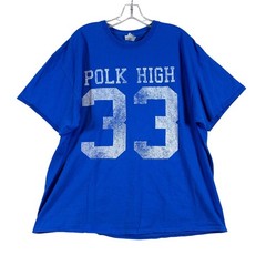 Polk High 33 Al Bundy Married With Children Blue T-Shirt 2XL Al Bundy Retro VTG