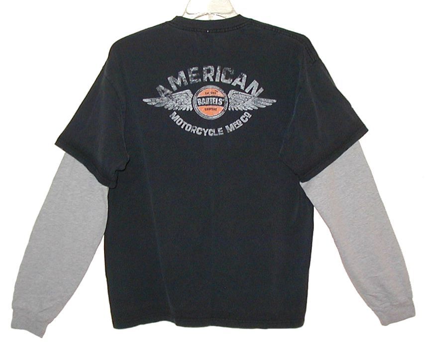 Sz XL “American Motorcycle Mfg Co” T-Shirt w/ Set-In Sleeves BARTELS’ CHOPPERS
