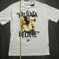Nike Mens Medium TALL Deion Sanders You Gotta Believe White Graphic Shirt NEW
