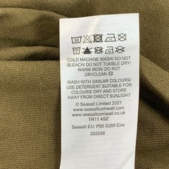 Seasalt Midwatch T-Shirt Small Mens Olive Green Vegetables Print Organic Cotton