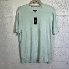 Alfani Men’s Tonal Wave Jacquard T-Shirt, Beach Glass Small $50