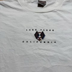 Vintage 90s Lake Tahoe California Yea Im A Girl But I’m Ahead You Shirt Size XL