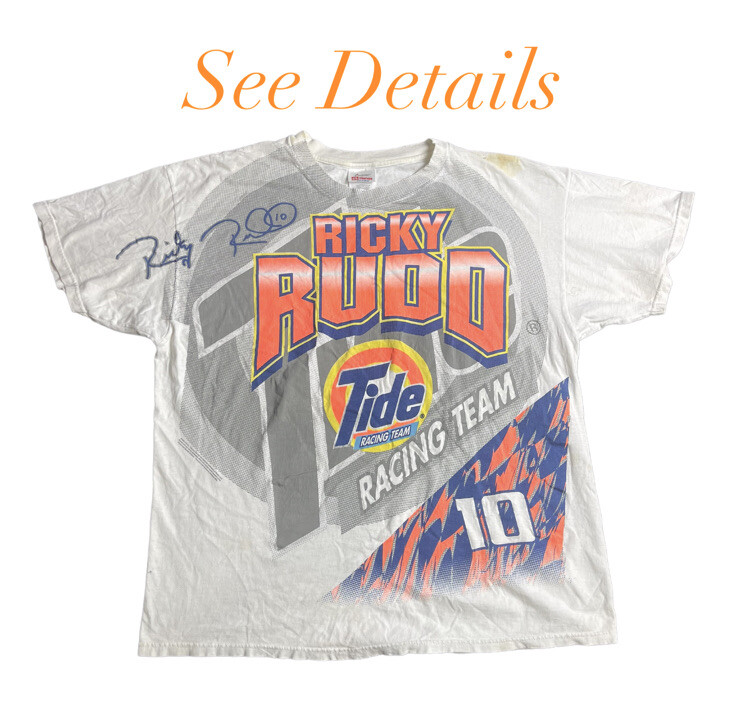 Vintage 90’s Ricky Rudd #10 Tide Racing Team HUGE Graphics T Shirt XL 1998