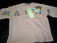 MARNI Cotton Short Sleeve T-Shirt Logo Size 8