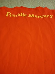 Freddie Mercury Official Merchandise Dual Graphic Portrait T-Shirt Orange 2XL