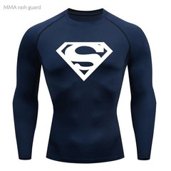 Superman T-shirts Superhero Gym Short Compression Sleeve Tee Tops Shirt Men TOP